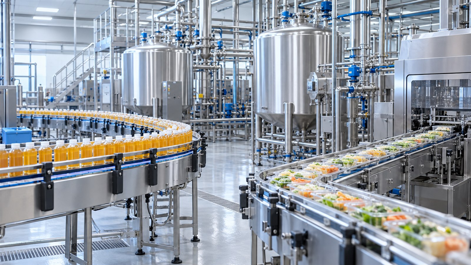 食品工場の製造ライン